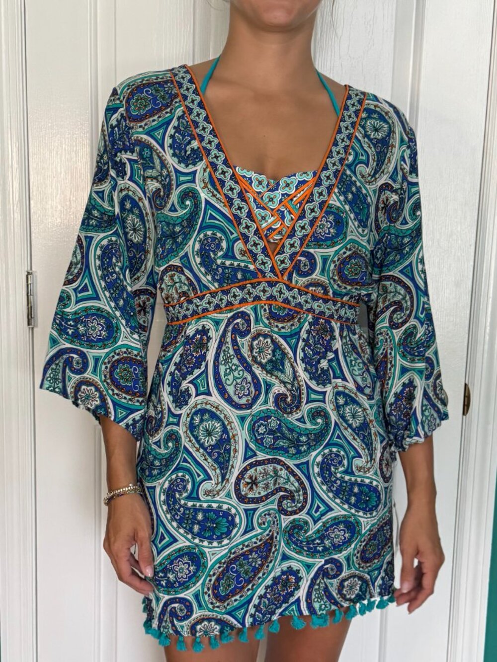 NWT Trina Turk Swim and Spa Paisley Cover Up Sz M